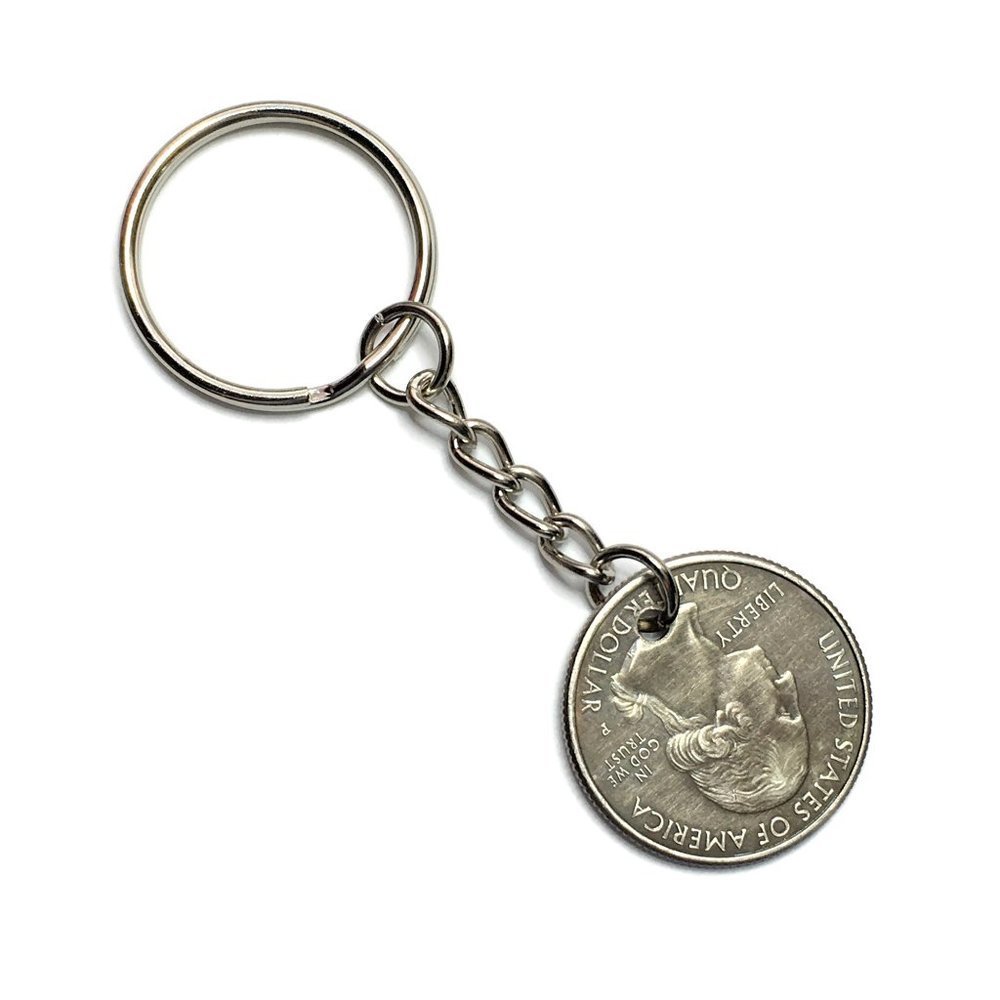 2020 American Samoa Bat Quarter Keychain Stainless Steel Coin Money 4for$20 - Picture 2 of 4